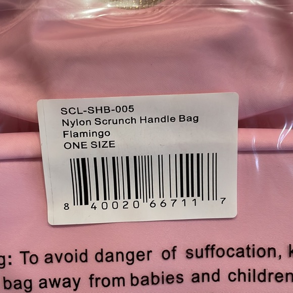 Stoney Clover Lane SCL Flamingo Scrunch Handle Bag NWT - Picture 3 of 3